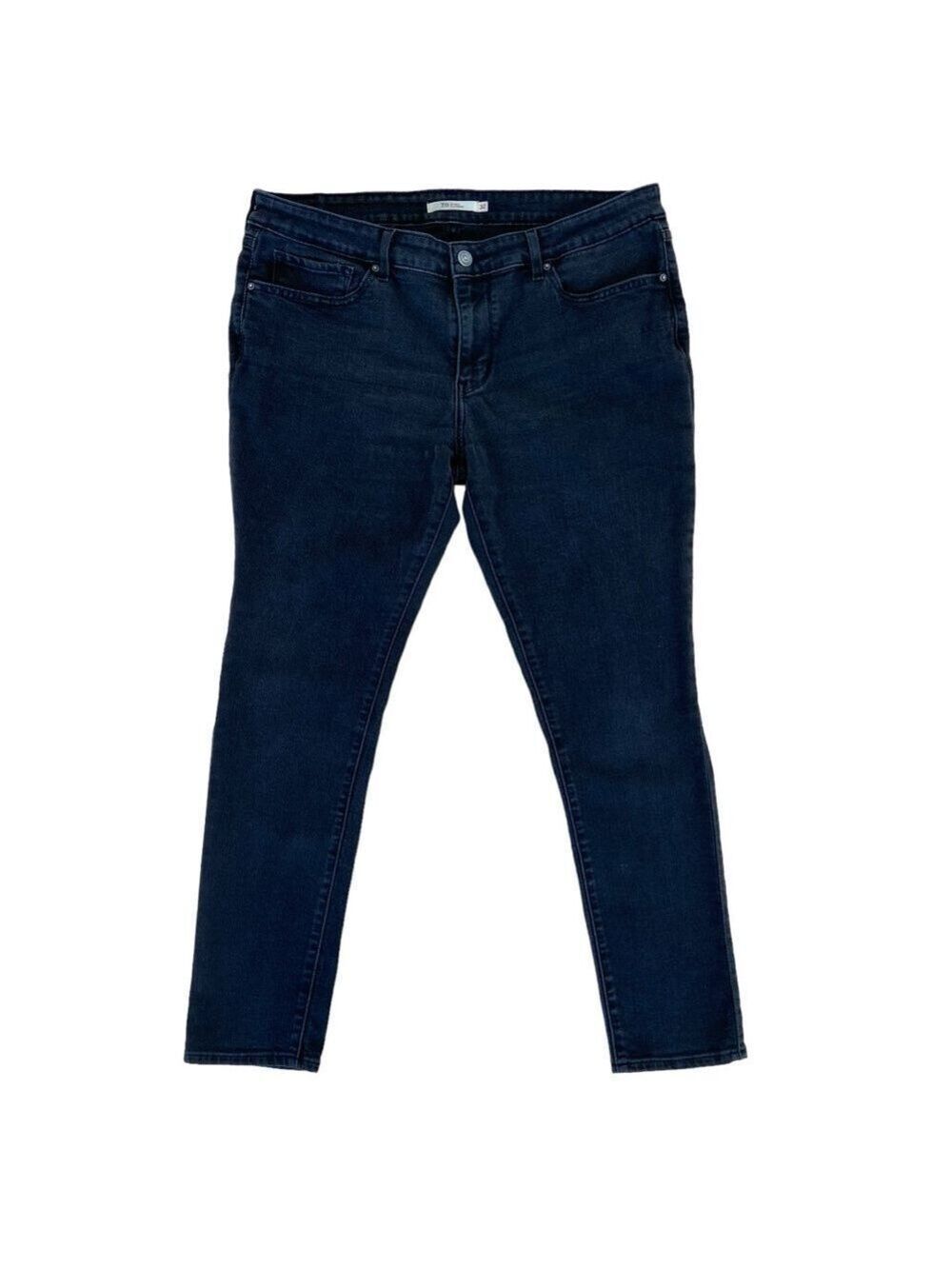 Levis 711 skinny jeans high rise waist flattering stretchy denim plus size 32